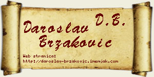 Daroslav Brzaković vizit kartica